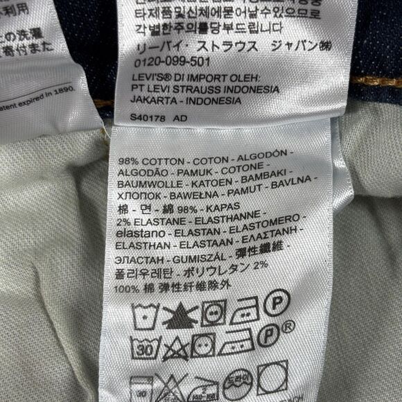 Levis 559 Relaxed Straight Jeans Men's 44x32 Blue Wash Stretch Denim - Picture 13 of 15